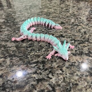 3D Printed Flexible Axolotl Dragon – Durable PLA Collectible for Kids & Adults