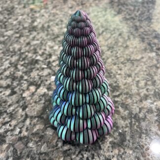 3D Printed Christmas Tree — Bubble Texture — Durable PLA Decoration